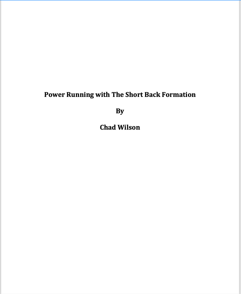 Short Back Offensive Playbook