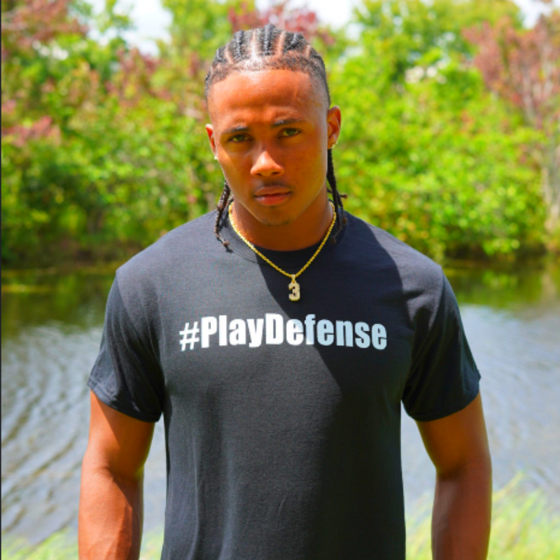 All Eyes DB Camp #PlayDefense Blended T-Shirt